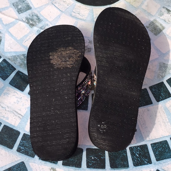 Yellow Box Bling Crystal Studded Flip Flops - Picture 7 of 7